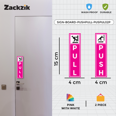 Zackzik Pull and Push Stickers for easy entry and exit
