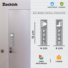 Zackzik Pull and Push Stickers for simple door guidance