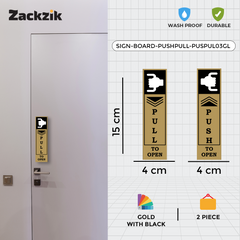 Zackzik Pull and Push Stickers for easy entry and exit