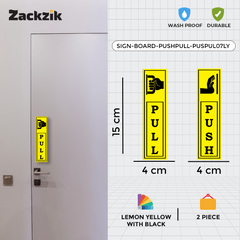 Zackzik Pull and Push Stickers for simple door guidance