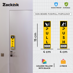 Zackzik Pull and Push Stickers for glass and wooden doors