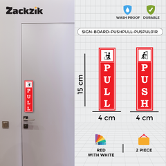 Zackzik Pull and Push Stickers for clear door signs