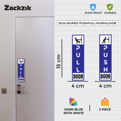 Zackzik Pull and Push Stickers for glass and wooden doors
