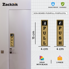 Zackzik Pull and Push Stickers for clear door signs