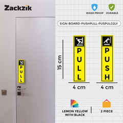 Zackzik Pull and Push Stickers for glass and wooden doors