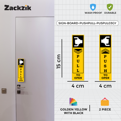 Zackzik Pull and Push Stickers for easy entry and exit