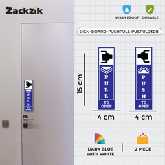 Zackzik Pull and Push Stickers for easy entry and exit
