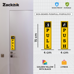 Zackzik Pull and Push Stickers for clear door signs