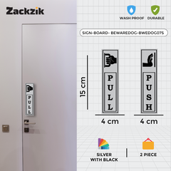 Zackzik Pull and Push Stickers for simple door guidance