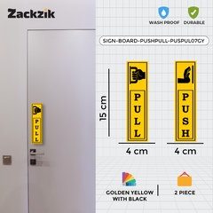 Zackzik Pull and Push Stickers for simple door guidance