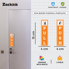 Zackzik Pull and Push Stickers for clear door signs
