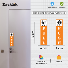 Zackzik Pull and Push Stickers for home and business use