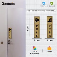 Zackzik Pull and Push Stickers for simple door guidance
