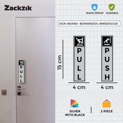 Zackzik Pull and Push Stickers for easy entry and exit