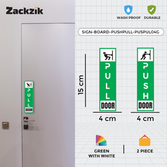 Zackzik Pull and Push Stickers for glass and wooden doors