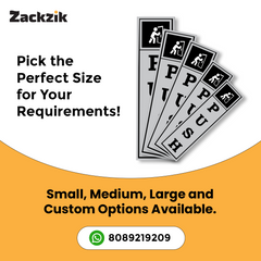 Zackzik Pull and Push Stickers for clear door signs