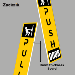Zackzik Pull and Push Stickers for glass and wooden doors