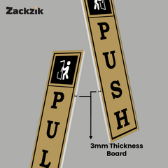 Zackzik Pull and Push Stickers for clear door signs