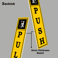 Zackzik Pull and Push Stickers for clear door signs