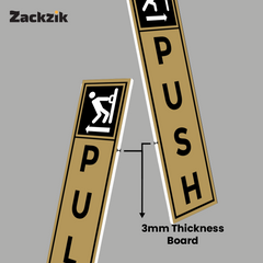 Zackzik Pull and Push Stickers for shops and offices