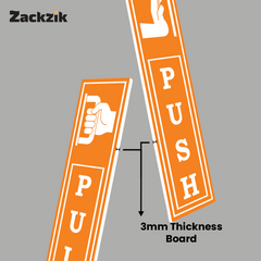 Zackzik Pull and Push Stickers for simple door guidance