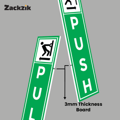 Zackzik Pull and Push Stickers for shops and offices