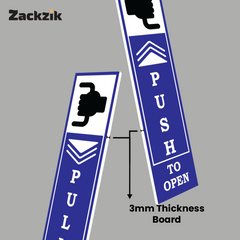 Zackzik Pull and Push Stickers for easy entry and exit