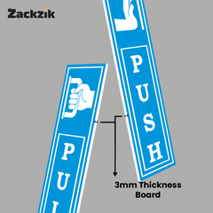 Zackzik Pull and Push Stickers for simple door guidance