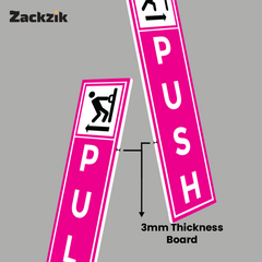 Zackzik Pull and Push Stickers for easy entry and exit