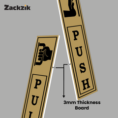 Zackzik Pull and Push Stickers for simple door guidance