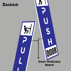 Zackzik Pull and Push Stickers for glass and wooden doors