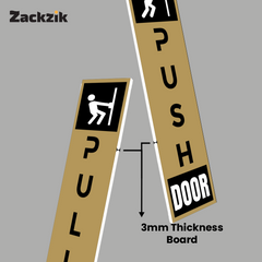Zackzik Pull and Push Stickers for glass and wooden doors