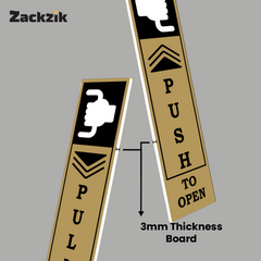 Zackzik Pull and Push Stickers for easy entry and exit
