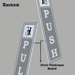 Zackzik Pull and Push Stickers for clear door signs