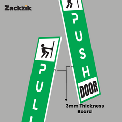 Zackzik Pull and Push Stickers for glass and wooden doors