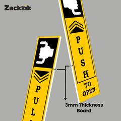 Zackzik Pull and Push Stickers for easy entry and exit