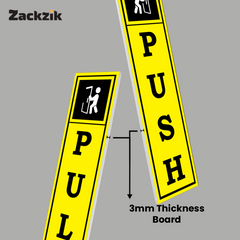 Zackzik Pull and Push Stickers for clear door signs