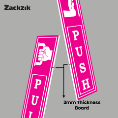 Zackzik Pull and Push Stickers for simple door guidance