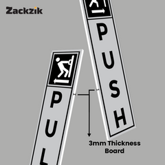 Zackzik Pull and Push Stickers for easy entry and exit