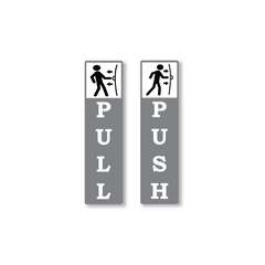 Zackzik Pull and Push Stickers for home and business use