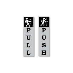 Zackzik Pull and Push Stickers for home and business use