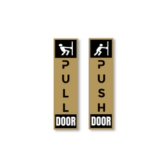 Zackzik Pull and Push Stickers for glass and wooden doors
