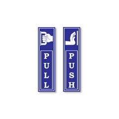 Zackzik Pull and Push Stickers for simple door guidance