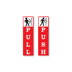 Zackzik Pull and Push Stickers for home and business use