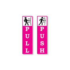 Zackzik Pull and Push Stickers for home and business use