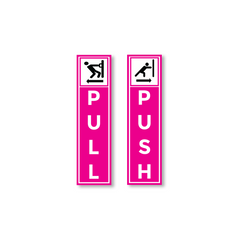 Zackzik Pull and Push Stickers for easy entry and exit