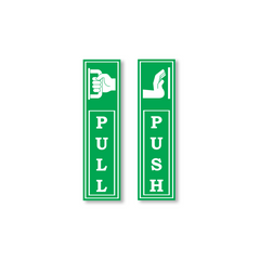 Zackzik Pull and Push Stickers for simple door guidance