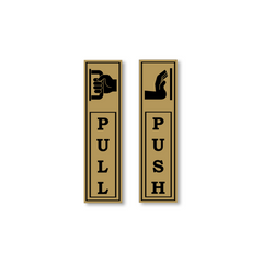 Zackzik Pull and Push Stickers for simple door guidance