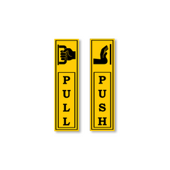 Zackzik Pull and Push Stickers for simple door guidance