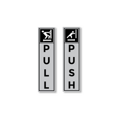 Zackzik Pull and Push Stickers for easy entry and exit